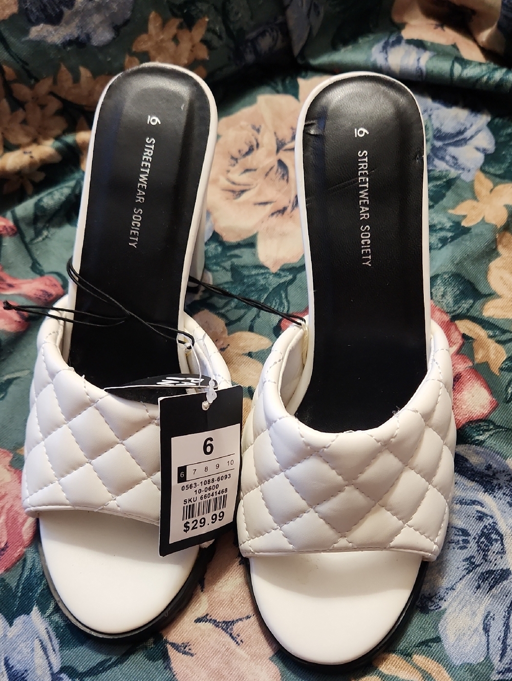 Streetwear Society White Quilted Slide Mules